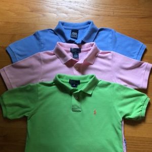 Set of 3 polo Ralph Lauren boy’s polo shirt size 5